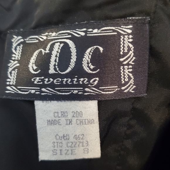 Vintage Little Black Dress with Pearl Collar Size 8 - Picture 8 of 9